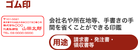 ゴム印（住所印）

